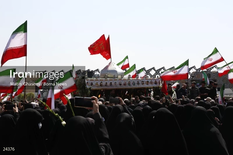 The funeral ceremony of Milad Heidari and Meghdad Mahghani Jafarabadi