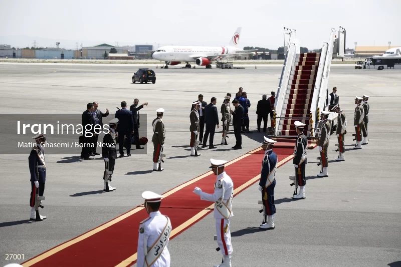 The arrival of the prime minister of Kazakhstan to Iran