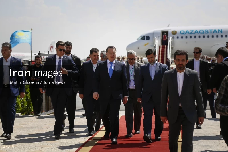 The arrival of the prime minister of Kazakhstan to Iran