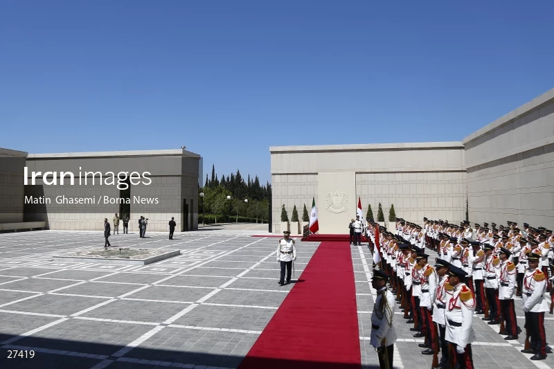 Bashar al-Assad's official welcome to the President of Iran Ebrahim Raisi