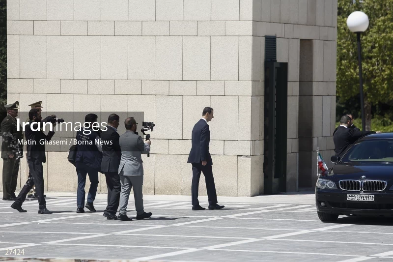 Bashar al-Assad's official welcome to the President of Iran Ebrahim Raisi