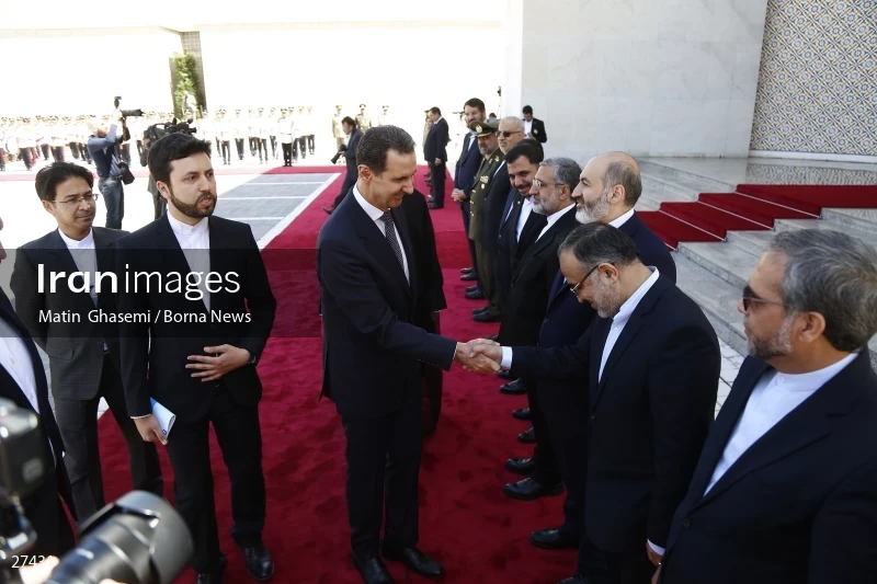 Bashar al-Assad's official welcome to the President of Iran Ebrahim Raisi