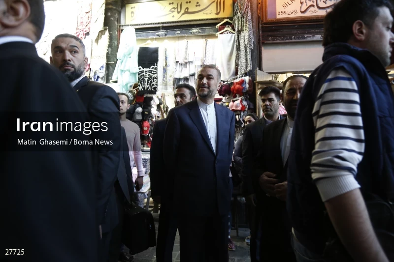President Ebrahim Raisi in Umayyad Mosque of Damascus
