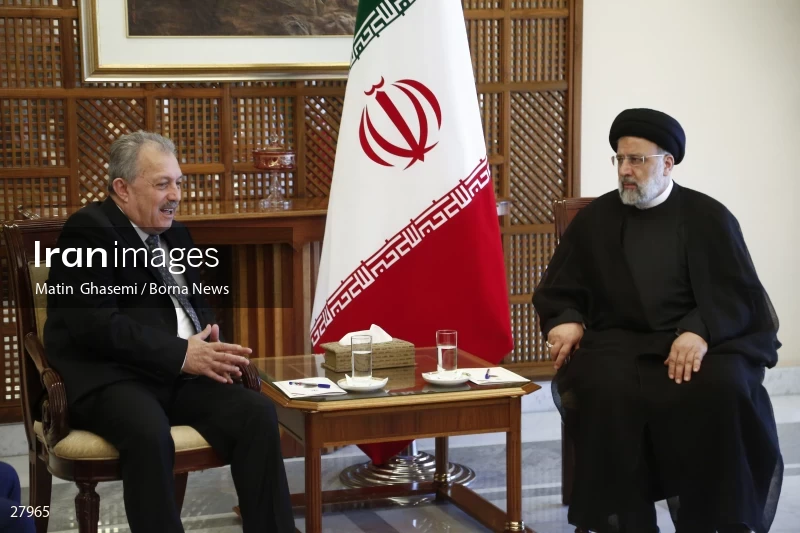 The meeting between Ebrahim Raisi and Hussein Arnous