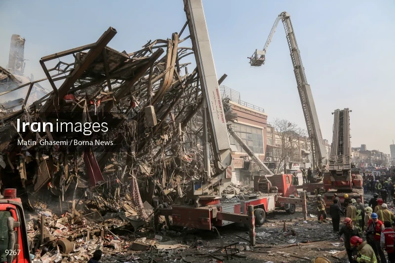 Tehran's Iconic Plasco Building Collapses After Fire