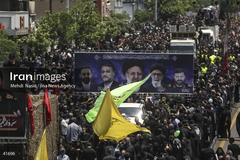 The funeral for Seyed Ebrahim Raisi, the President of Iran, and his companions in Tehran