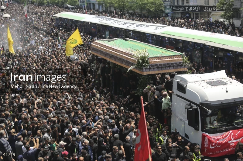 The funeral for Seyed Ebrahim Raisi, the President of Iran, and his companions in Tehran