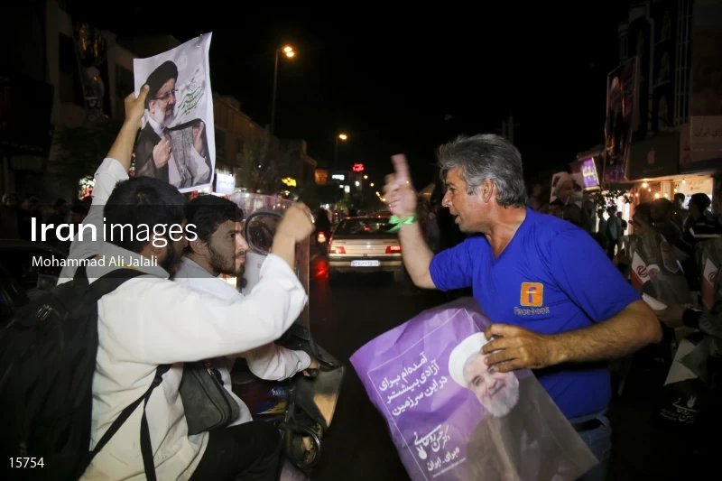 Supporters of Presidential candidates in Qom
