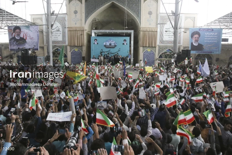 campaign rally in support of Ebrahim Raisi in Shiraz