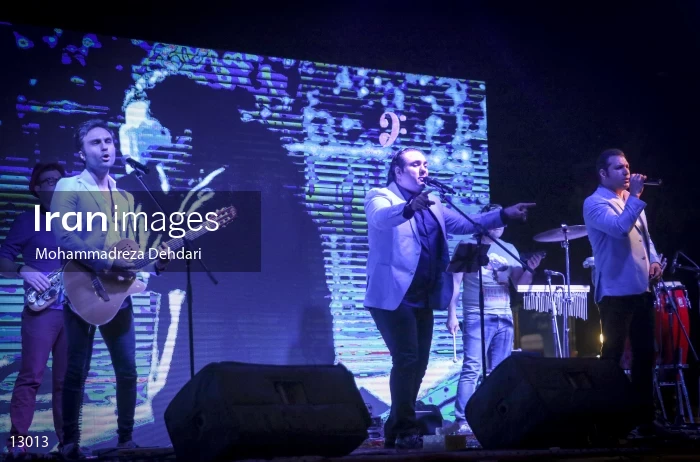 The concert of Seven band in Shiraz