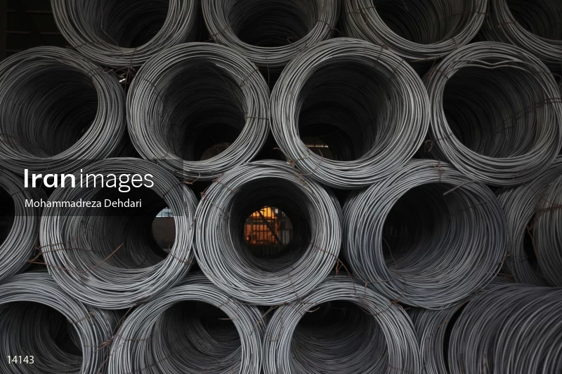 Steel rebar production line