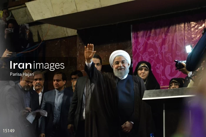 campaign rally in support of Hassan Rouhani