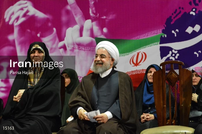 campaign rally in support of Hassan Rouhani