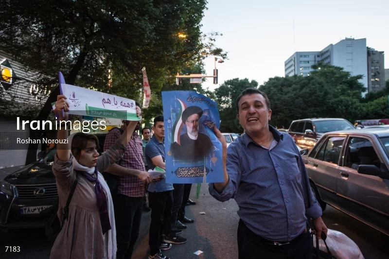 Supporters of Presidential candidates in Tehran