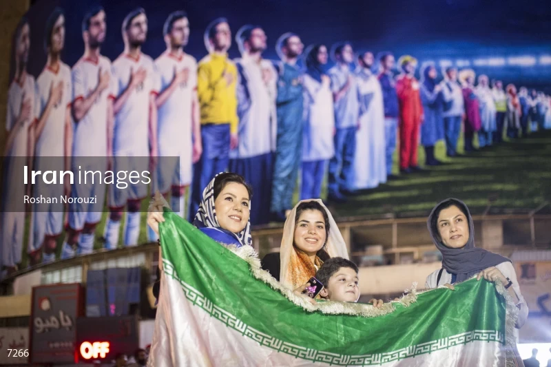 Victory Celebration of Iran National Football Team Over Morocco