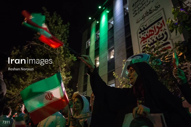 Supporters of Ebrahim Raisi in Tehran