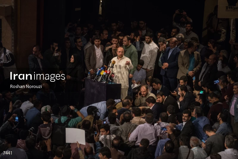 campaign rally in support of Mohammad Bagher Ghalibaf