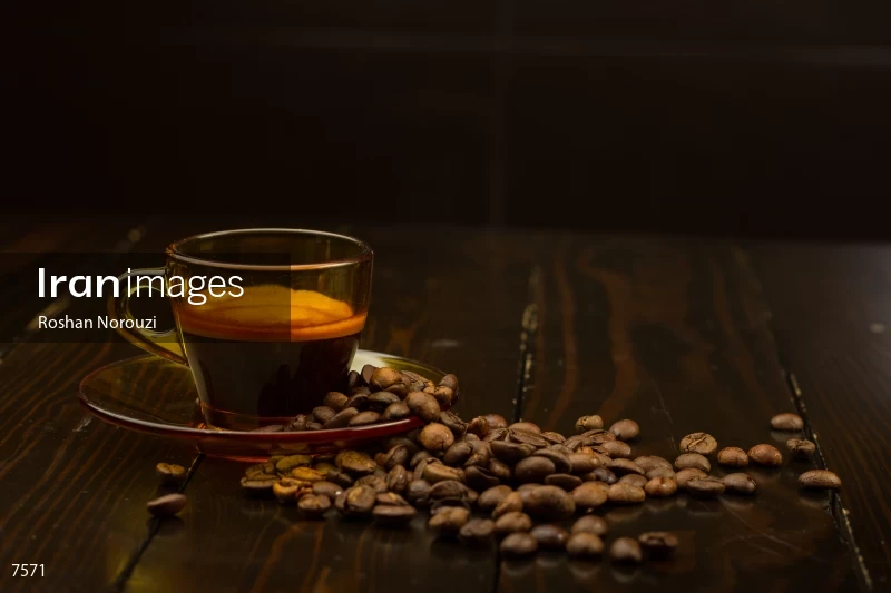 Espresso cup with Coffee beans
