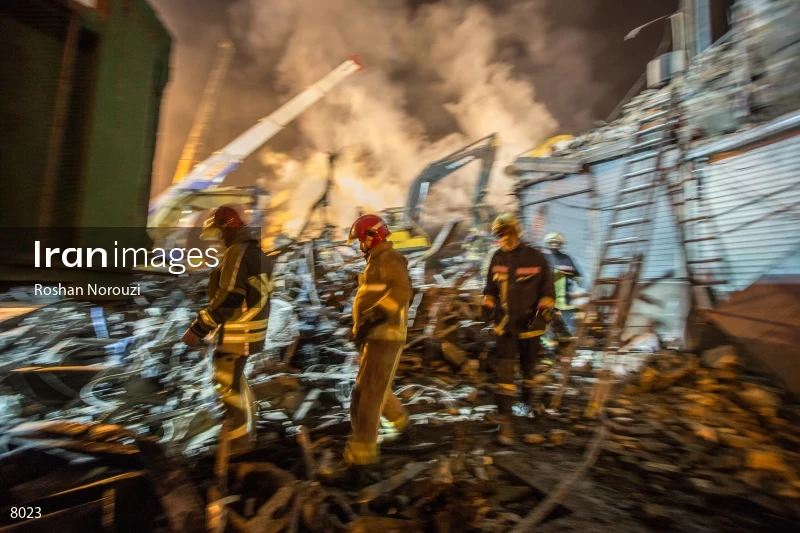 Tehran's Iconic Plasco Building Collapses After Fire