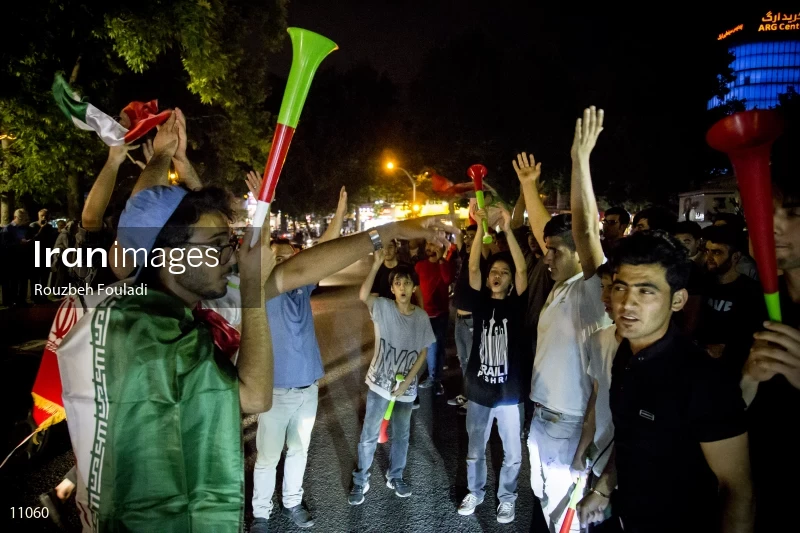 Victory Celebration of Iran National Football Team Over Morocco