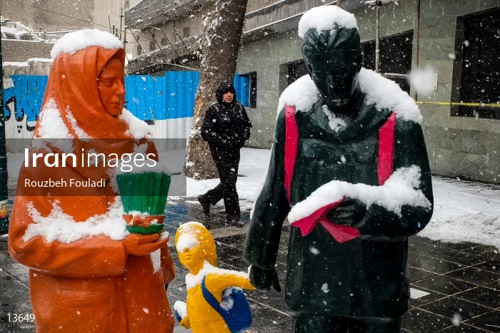 A snowy day in Tehran