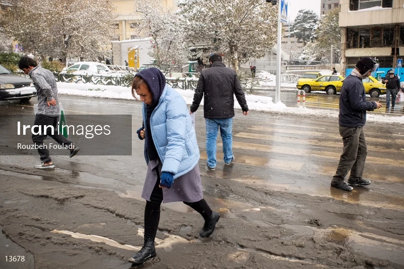 A snowy day in Tehran