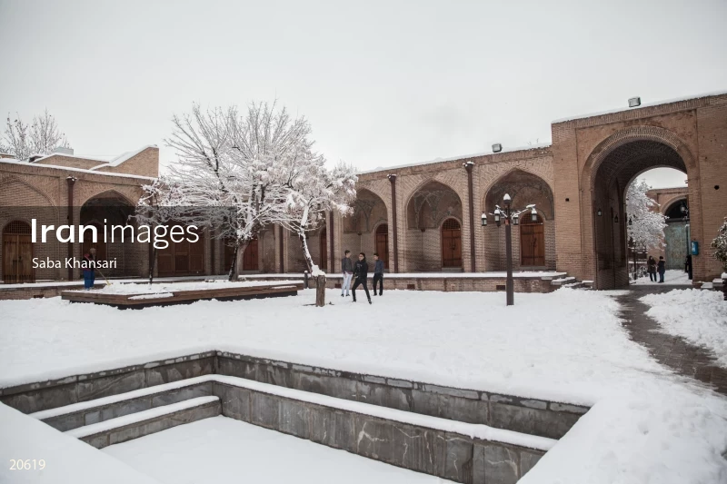 A snowy day in Sa'd al-Saltaneh Qazvin