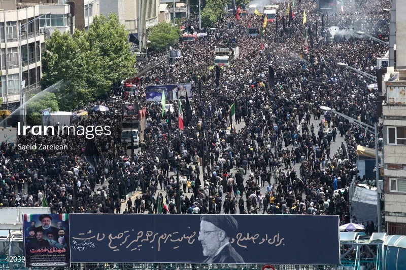 The funeral for Seyed Ebrahim Raisi, the President of Iran, and his companions in Tehran
