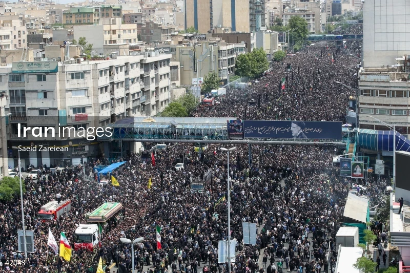 The funeral for Seyed Ebrahim Raisi, the President of Iran, and his companions in Tehran
