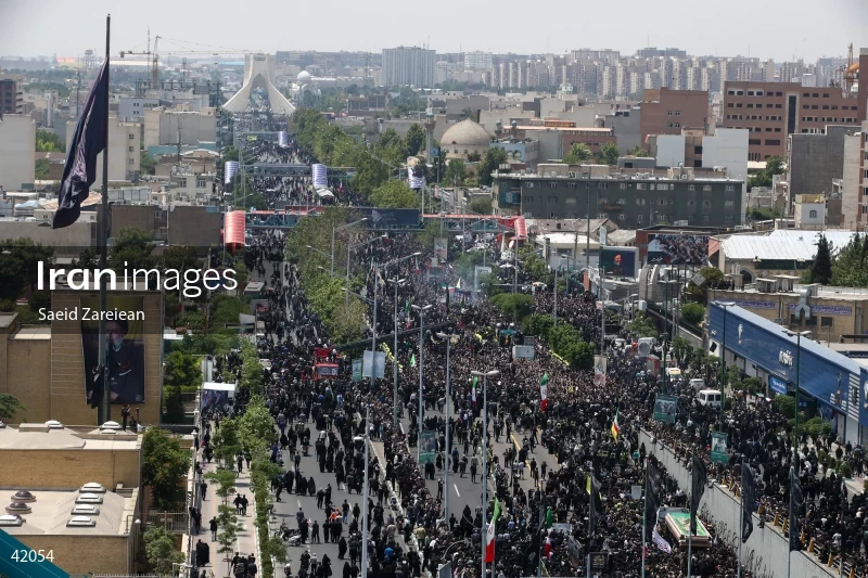The funeral for Seyed Ebrahim Raisi, the President of Iran, and his companions in Tehran