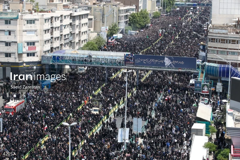 The funeral for Seyed Ebrahim Raisi, the President of Iran, and his companions in Tehran