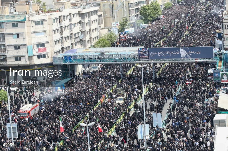 The funeral for Seyed Ebrahim Raisi, the President of Iran, and his companions in Tehran