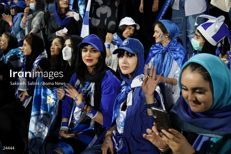 The first attendance of women in the stadium in a match of the Premier Football League of Iran