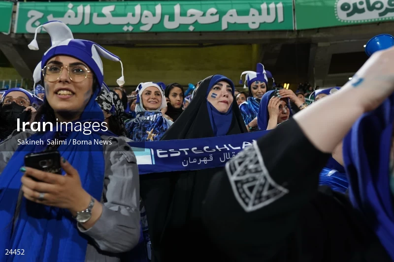 The first attendance of women in the stadium in a match of the Premier Football League of Iran