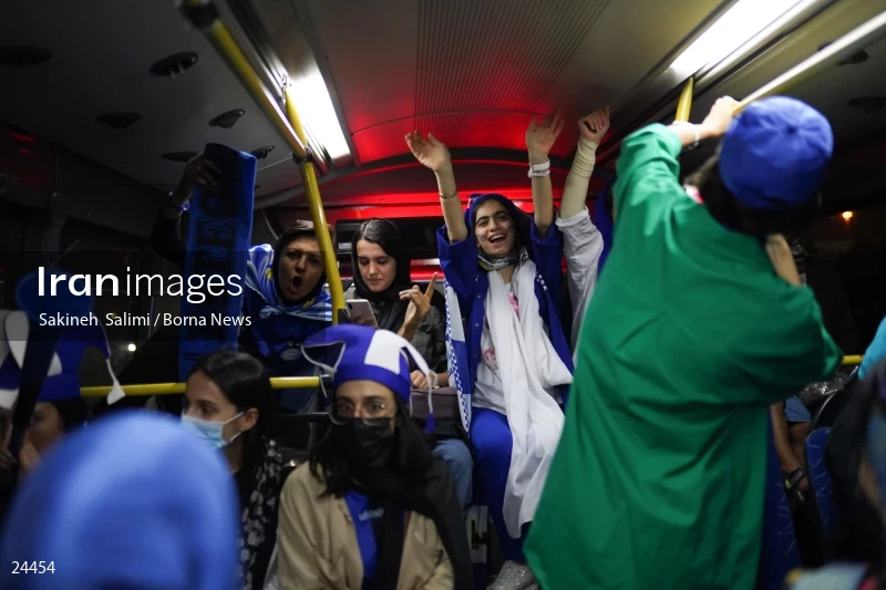 The first attendance of women in the stadium in a match of the Premier Football League of Iran