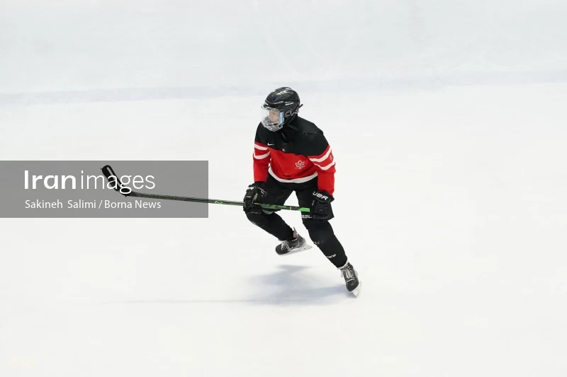 The training session of the Iranian women's national ice hockey team
