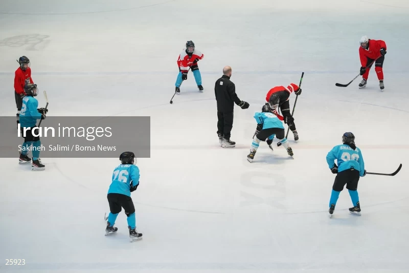 The training session of the Iranian women's national ice hockey team