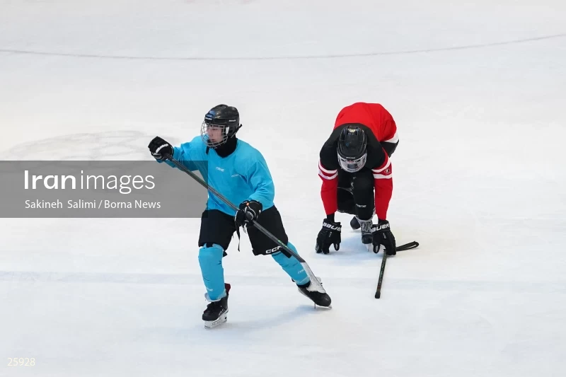The training session of the Iranian women's national ice hockey team