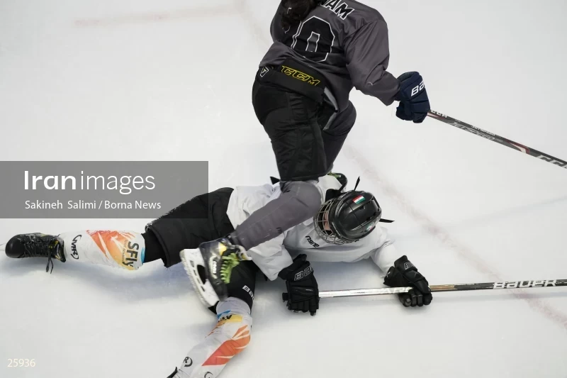 The training session of the Iranian women's national ice hockey team