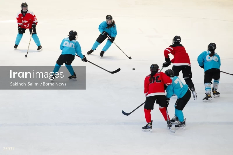 The training session of the Iranian women's national ice hockey team
