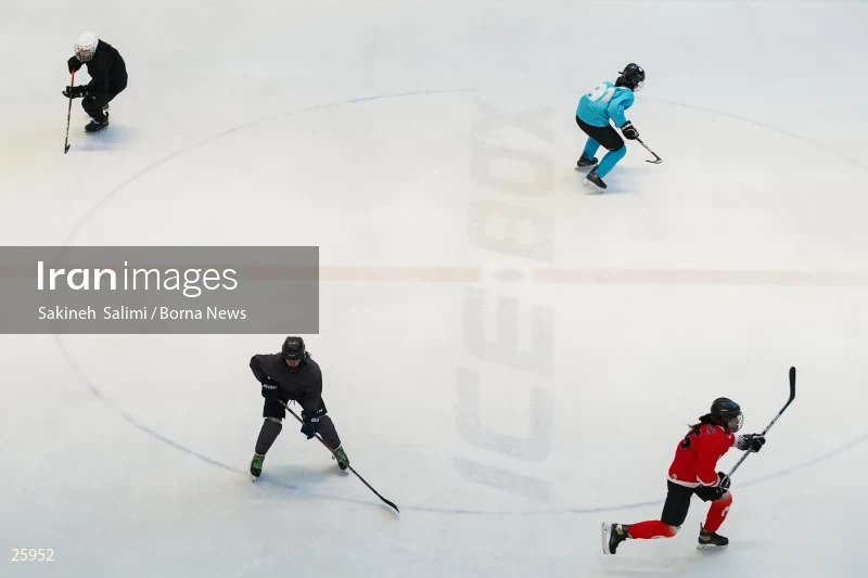 The training session of the Iranian women's national ice hockey team