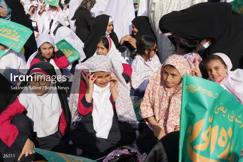 Celebration for first time fasting school girls in Tehran