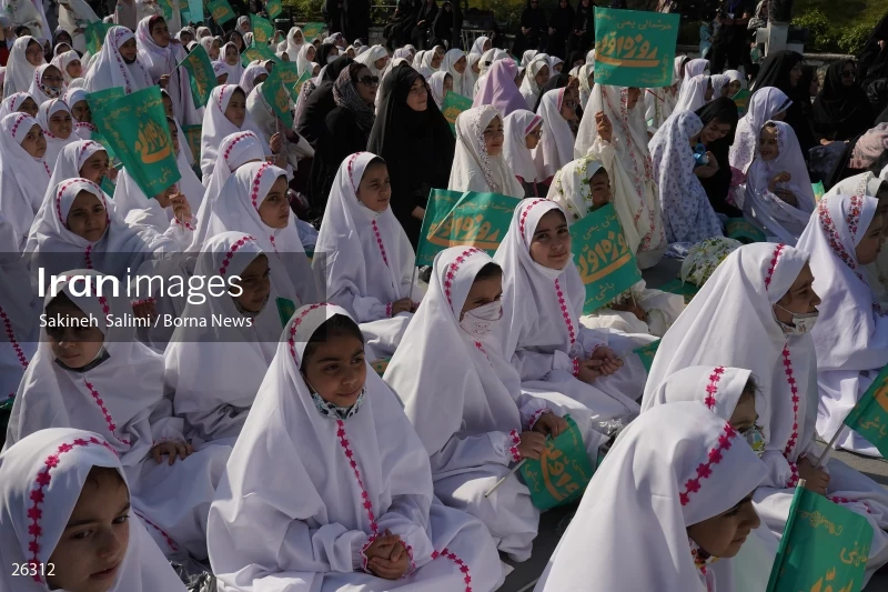 Celebration for first time fasting school girls in Tehran