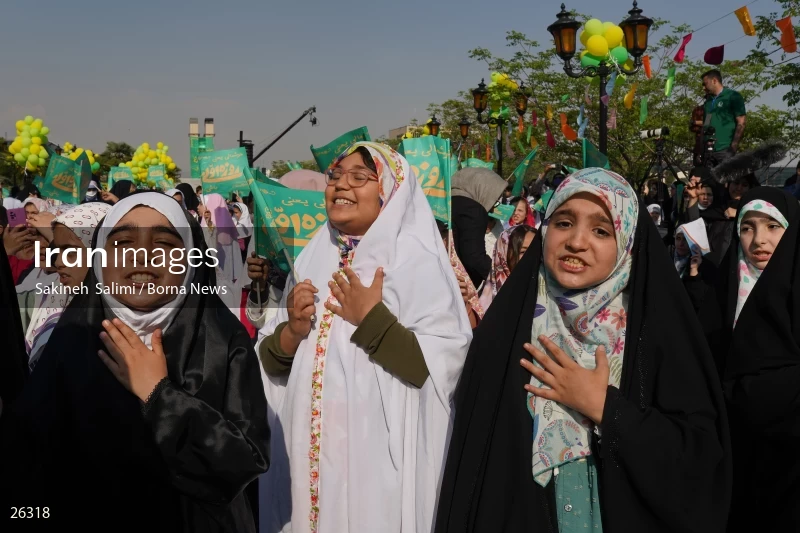 Celebration for first time fasting school girls in Tehran