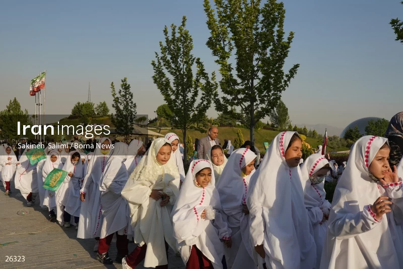 Celebration for first time fasting school girls in Tehran