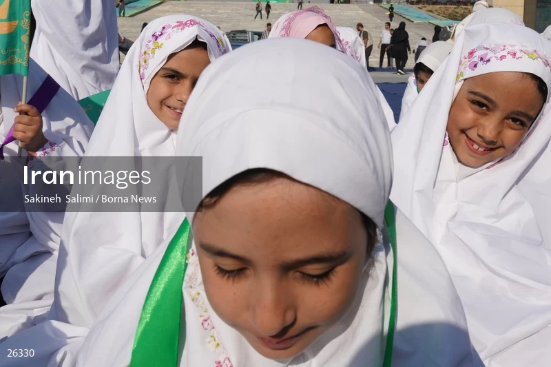 Celebration for first time fasting school girls in Tehran
