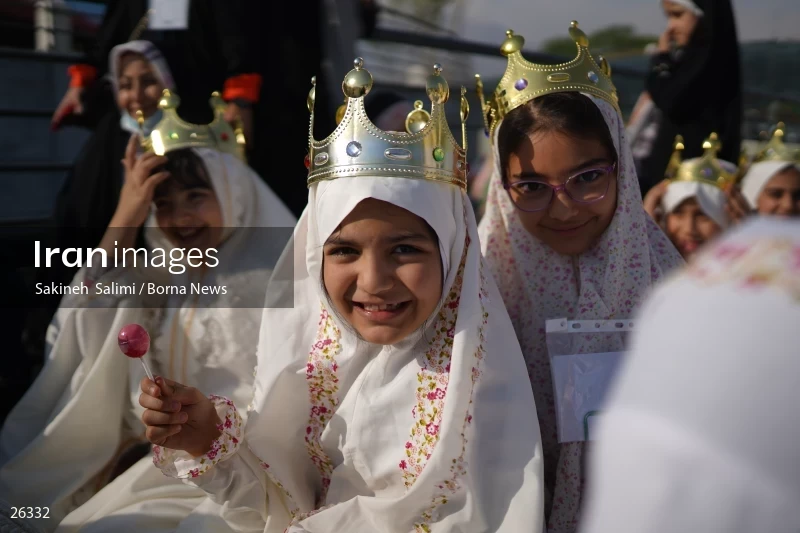 Celebration for first time fasting school girls in Tehran