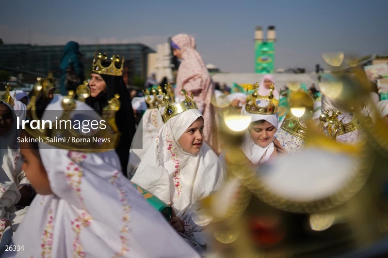 Celebration for first time fasting school girls in Tehran