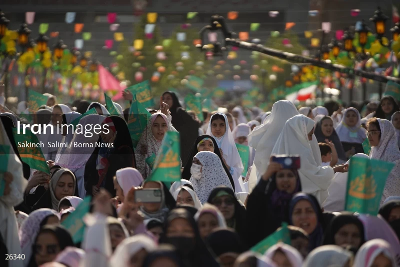 Celebration for first time fasting school girls in Tehran