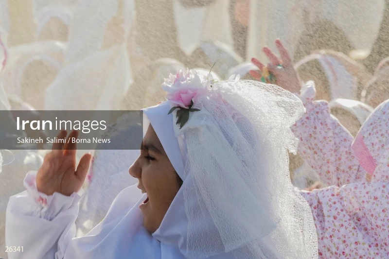 Celebration for first time fasting school girls in Tehran